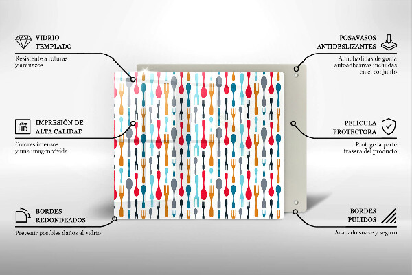 Skydd för induktionsspis unik Sked illustration
