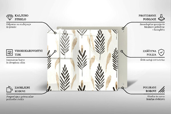 Skydd för induktionsspis unik Boho växter