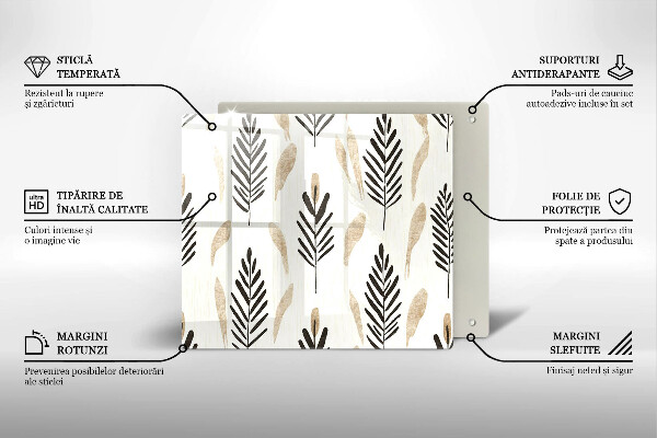 Skydd för induktionsspis unik Boho växter