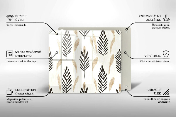 Skydd för induktionsspis unik Boho växter