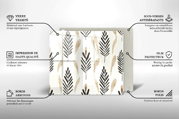 Skydd för induktionsspis unik Boho växter