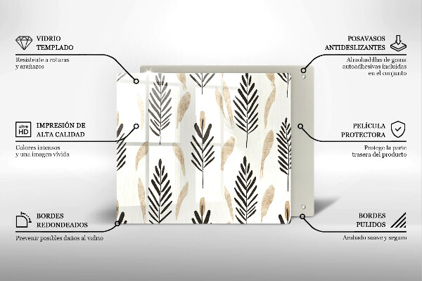 Skydd för induktionsspis unik Boho växter