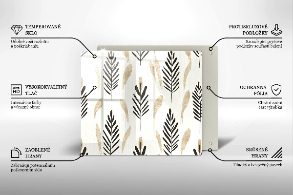 Skydd för induktionsspis unik Boho växter