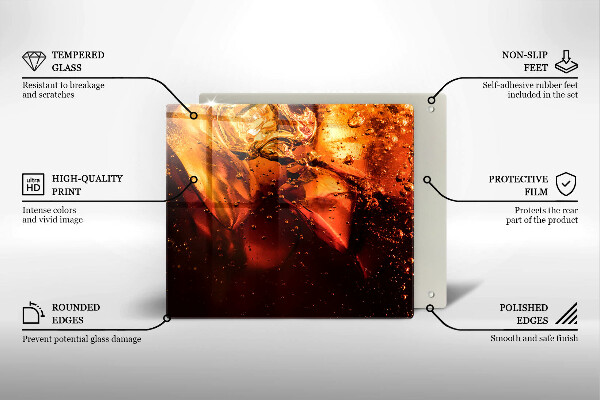 Skydd för induktionsspis unik Cola drink med is