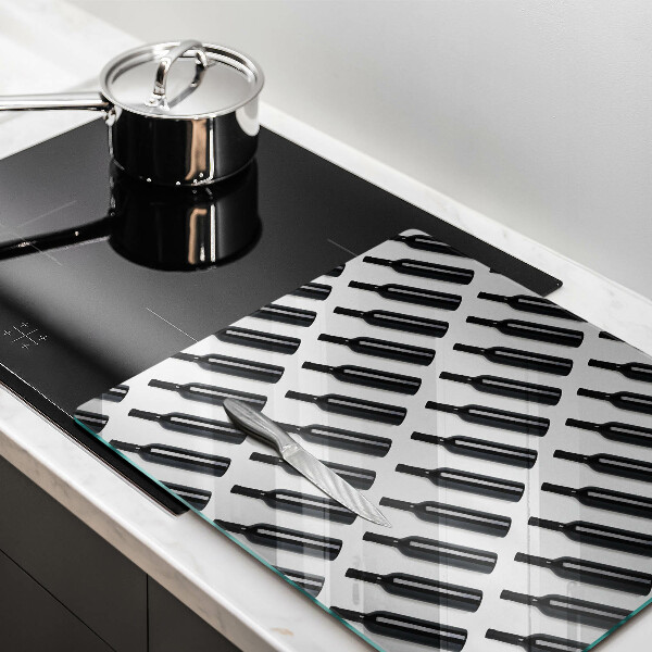 Skydd för induktionsspis unik Svarta vinflaskor