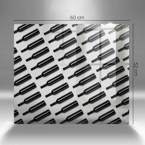 Skydd för induktionsspis unik Svarta vinflaskor
