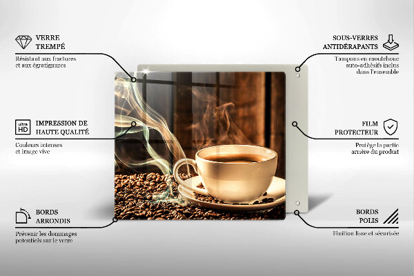Skydd för induktionsspis unik Kopp och kaffebönor