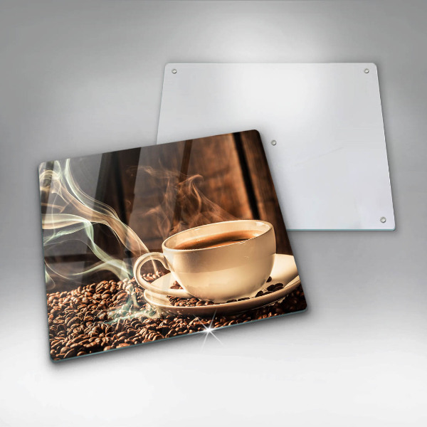 Skydd för induktionsspis unik Kopp och kaffebönor