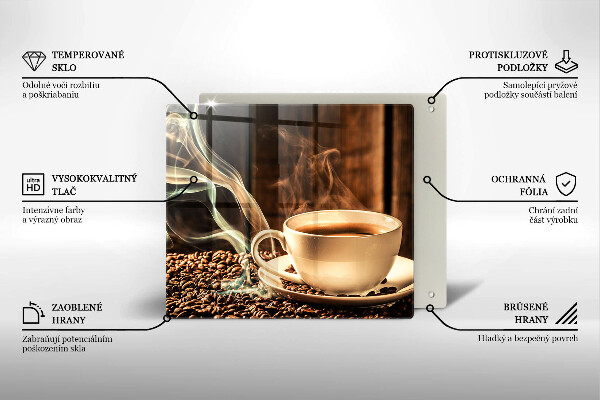 Skydd för induktionsspis unik Kopp och kaffebönor