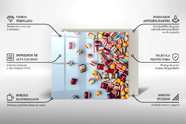 Skydd för induktionsspis unik Färgglada godis
