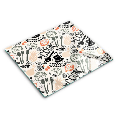 Skydd för spis unik Tecknat köksmotiv