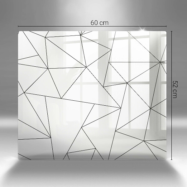 Skydd för spis unik Vita trianglar