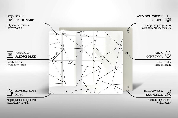 Skydd för spis unik Vita trianglar