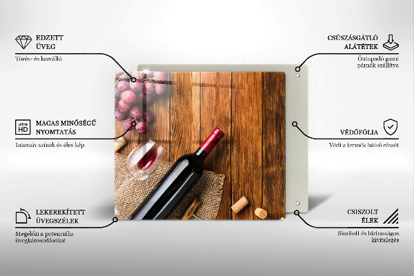 Skydd för spis unik En flaska rött vin