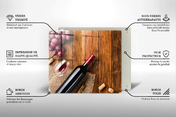 Skydd för spis unik En flaska rött vin