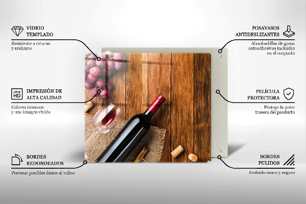 Skydd för spis unik En flaska rött vin