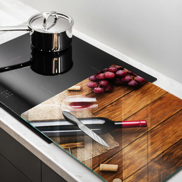 Skydd för spis unik En flaska rött vin