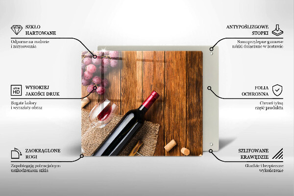 Skydd för spis unik En flaska rött vin