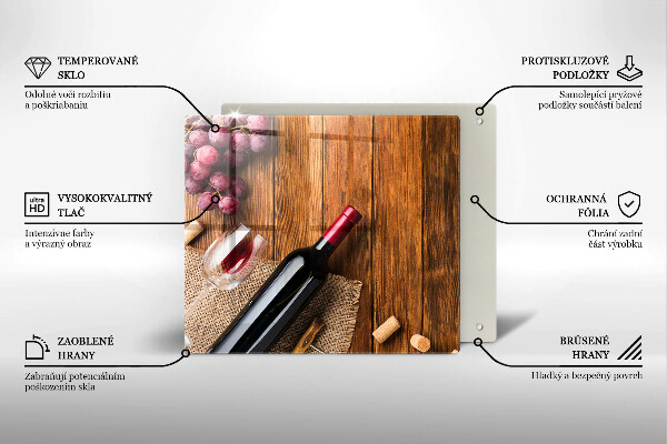 Skydd för spis unik En flaska rött vin