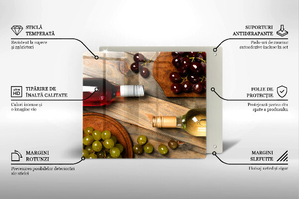 Skydd för spis unik Vinflaskor och druvor