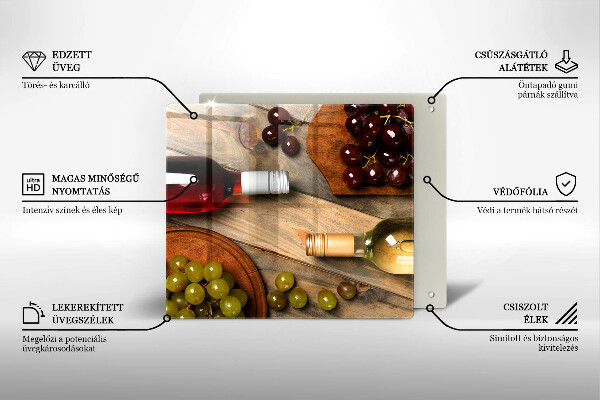 Skydd för spis unik Vinflaskor och druvor