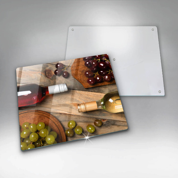 Skydd för spis unik Vinflaskor och druvor