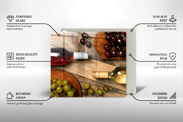 Skydd för spis unik Vinflaskor och druvor