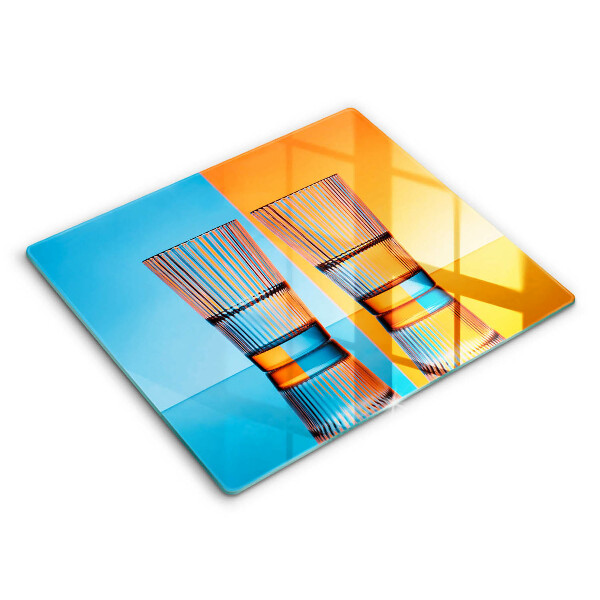 Skydd för spis unik Två glas vatten