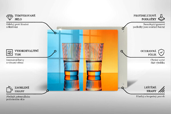Skydd för spis unik Två glas vatten