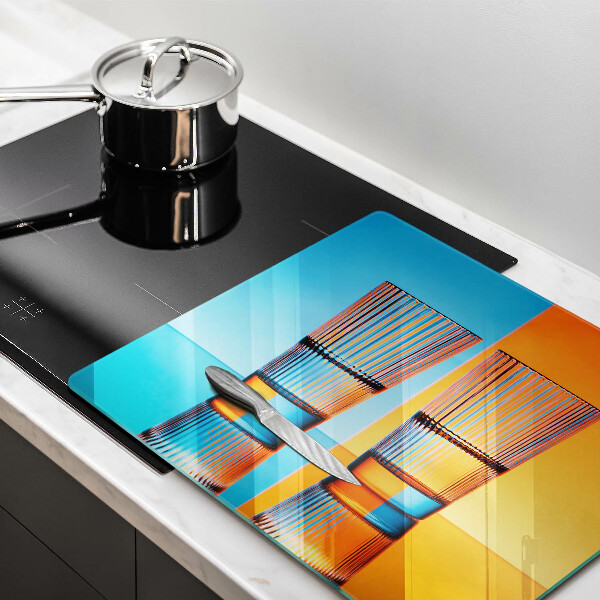 Skydd för spis unik Två glas vatten