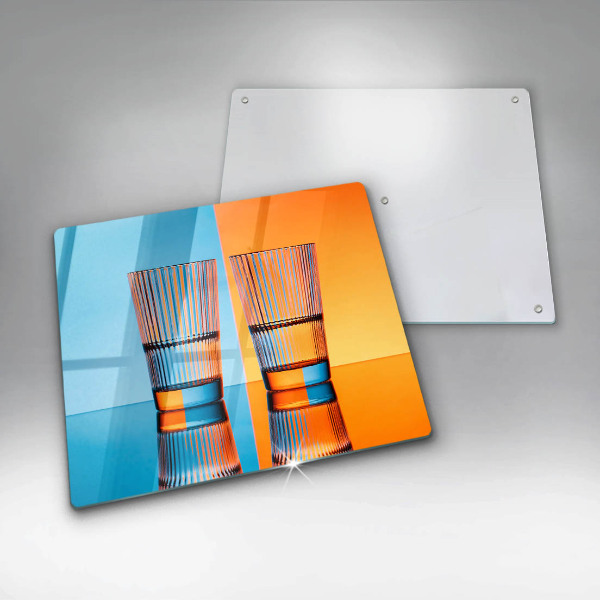 Skydd för spis unik Två glas vatten