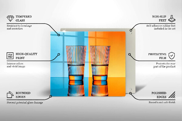 Skydd för spis unik Två glas vatten