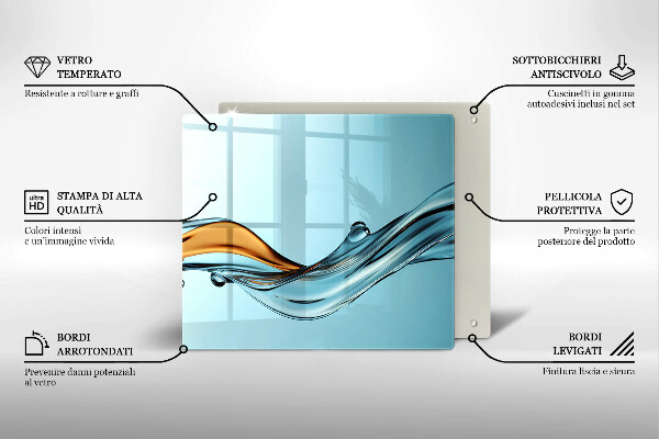 Skydd för spis unik Vatten på en blå bakgrund