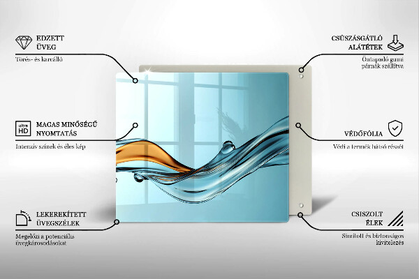 Skydd för spis unik Vatten på en blå bakgrund