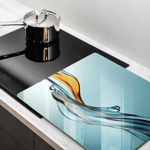 Skydd för spis unik Vatten på en blå bakgrund