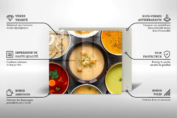 Skydd för spis unik Färgglada soppor