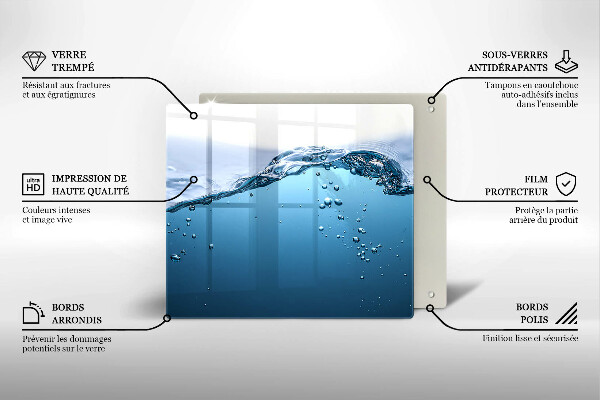 Skydd för induktionsspis unik Blått vatten