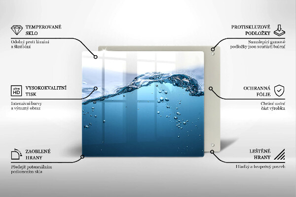 Skydd för induktionsspis unik Blått vatten