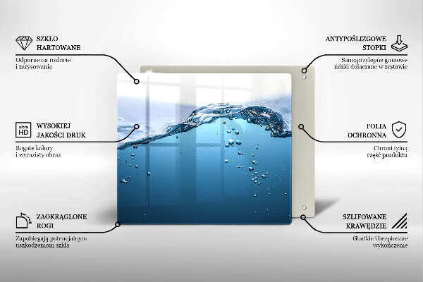 Skydd för induktionsspis unik Blått vatten