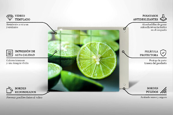 Skydd för induktionsspis unik Lime citrus