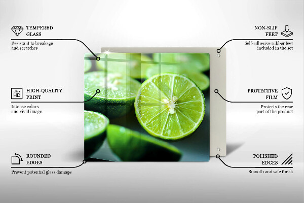 Skydd för induktionsspis unik Lime citrus