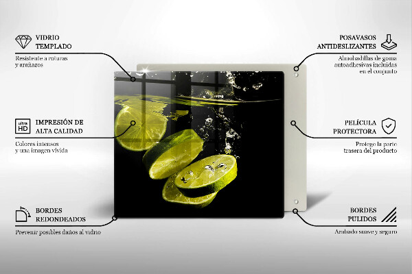 Skydd för induktionsspis unik Lime i vatten