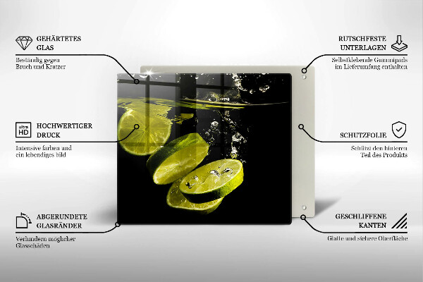 Skydd för induktionsspis unik Lime i vatten