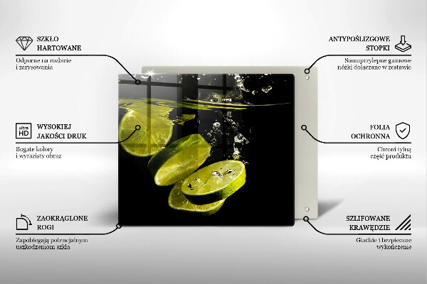 Skydd för induktionsspis unik Lime i vatten