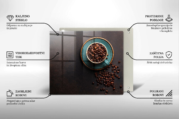 Skydd för induktionsspis unik En kopp kaffebönor