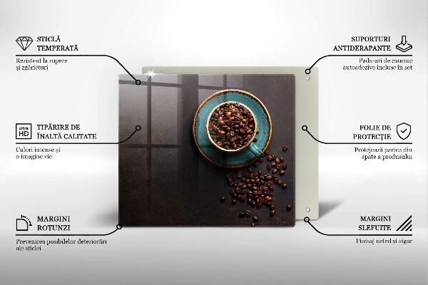 Skydd för induktionsspis unik En kopp kaffebönor
