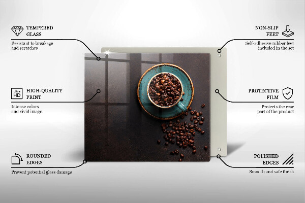 Skydd för induktionsspis unik En kopp kaffebönor