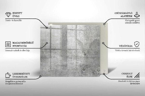 Skydd för induktionsspis unik Betongstruktur