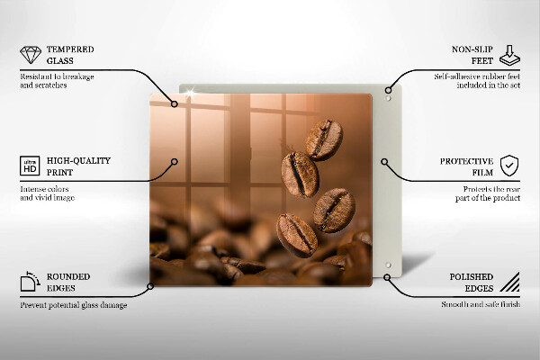 Skydd för induktionsspis unik Kaffebönor