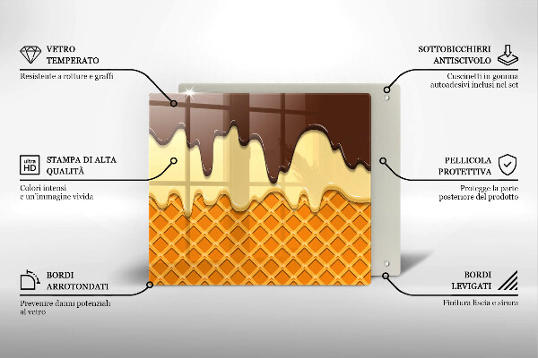 Skydd för induktionsspis unik Glasstrut illustration